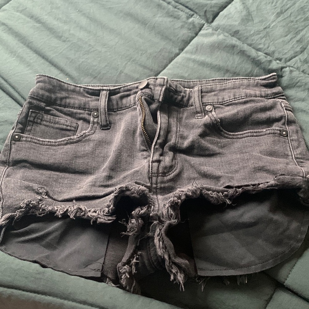 black high rise shorts